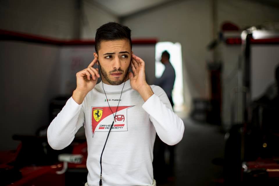 Antonio Fuoco tester Ferrari a Barcellona